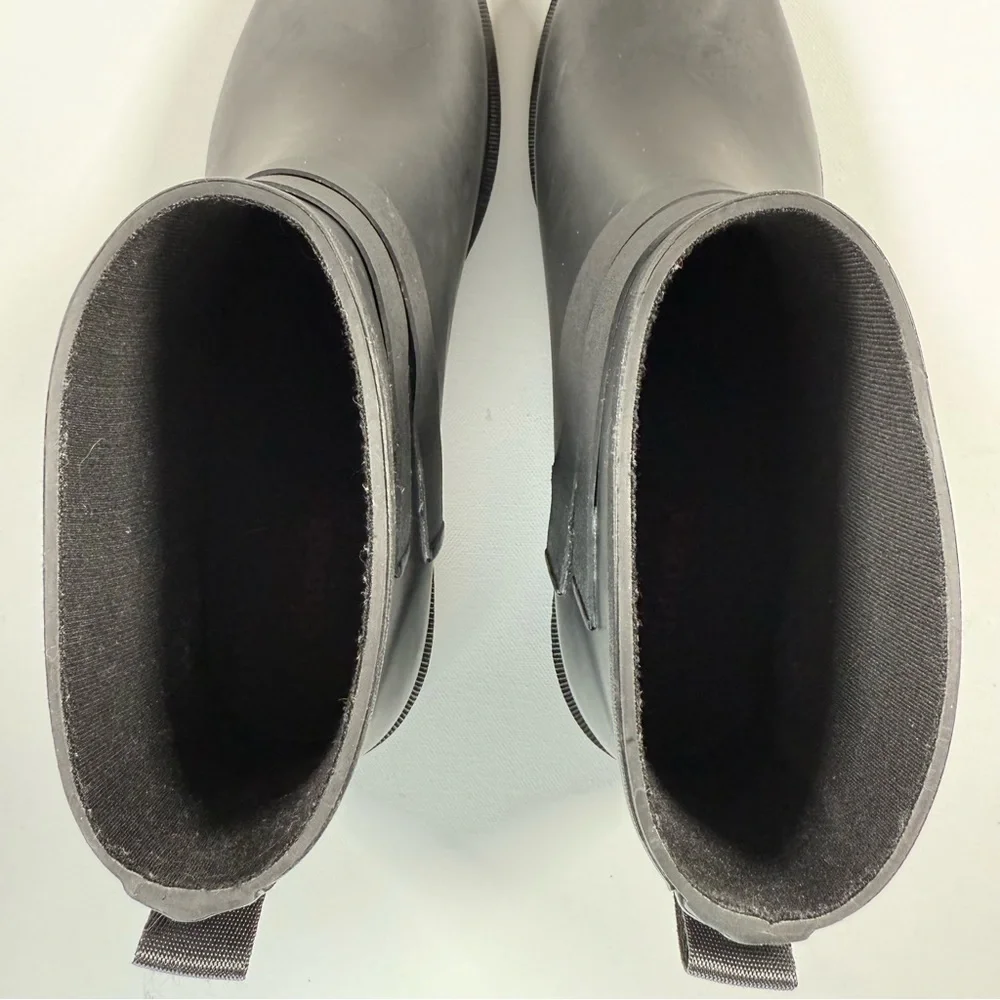 Chooka Midtown Black Strappy Ankle Waterproof Rain Boots Women's‎ Size 11